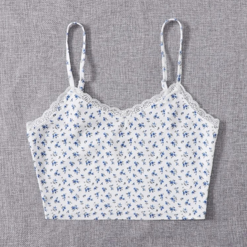 floral lace tank